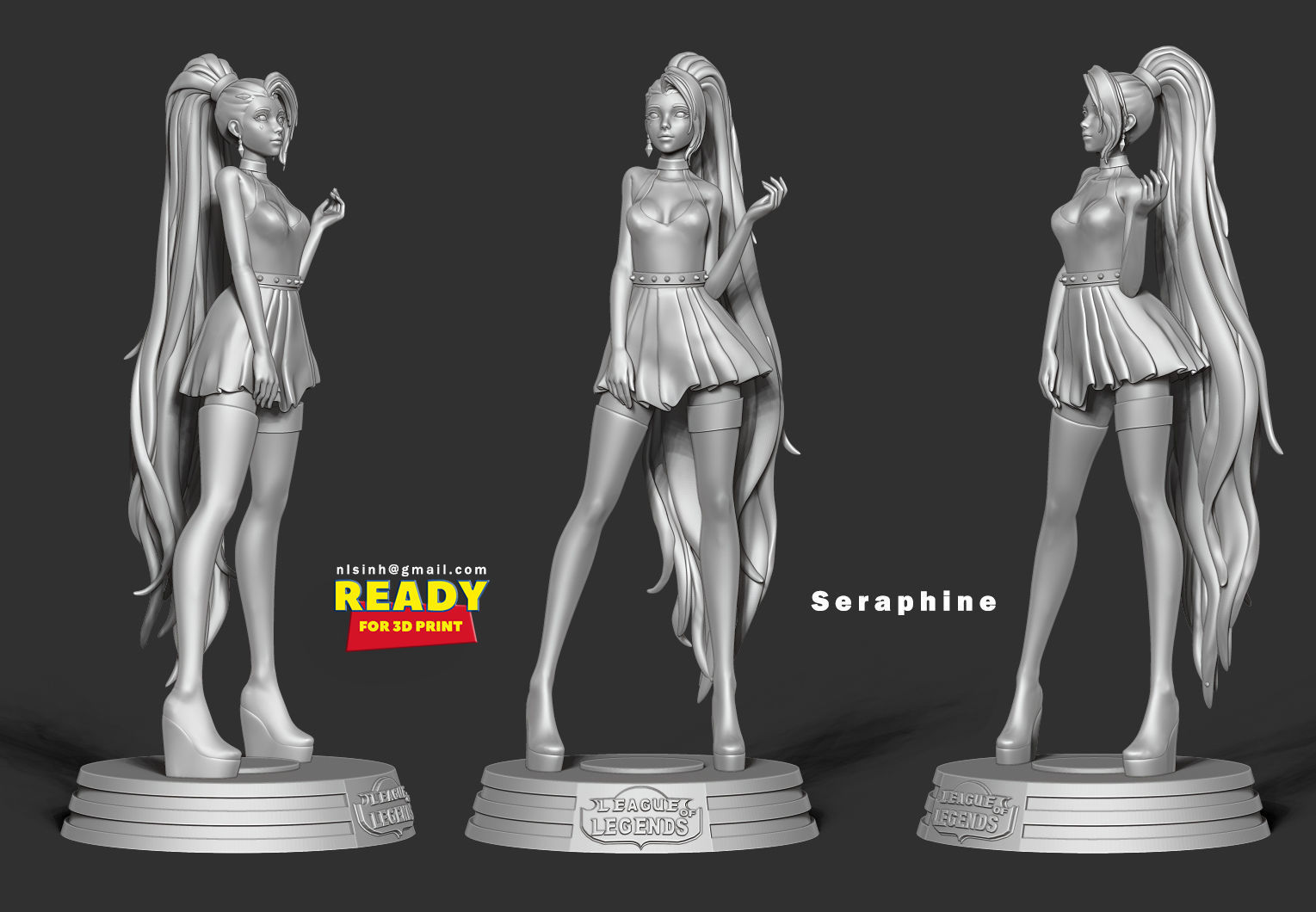 Seraphine - League of Legends Fanart 3D print model_6