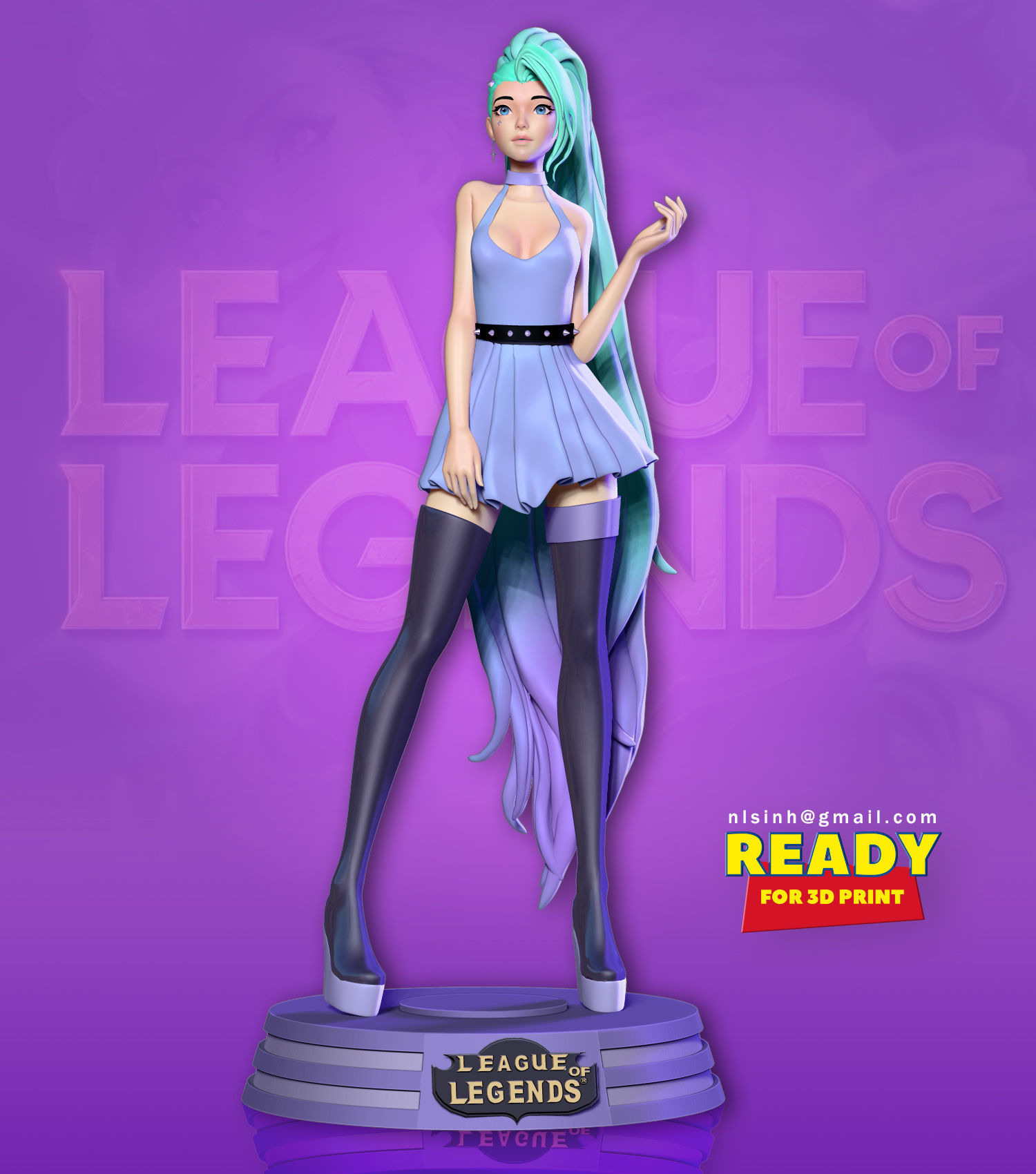 Seraphine - League of Legends Fanart 3D print model_25