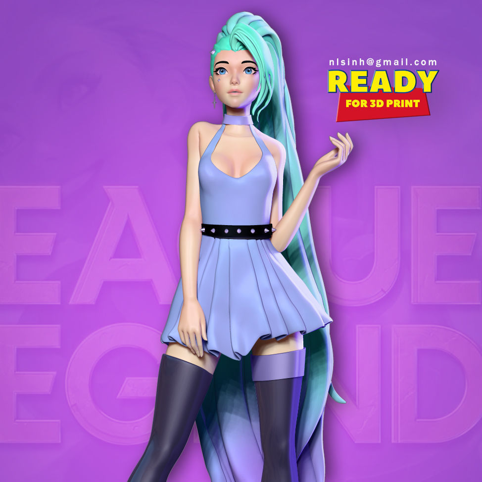 Seraphine - League of Legends Fanart 3D print model_24