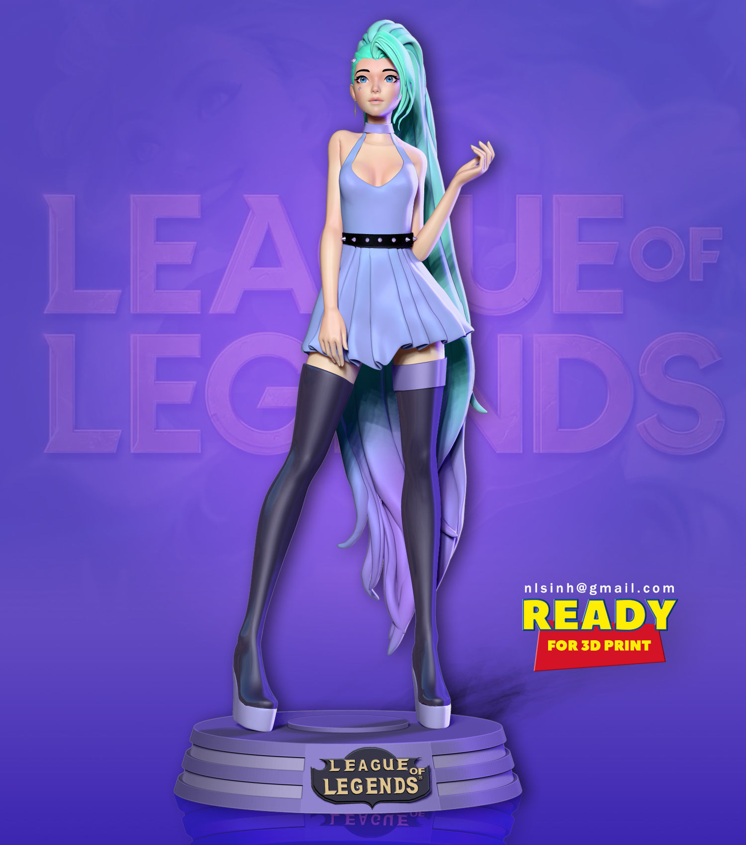 Seraphine - League of Legends Fanart 3D print model_8