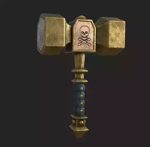 Hammer Orc Free low-poly 3D model