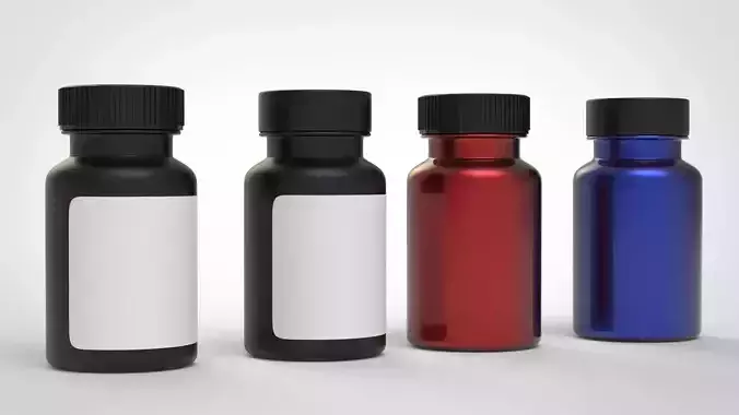 Bottle for vitamins or pills and dietary supplements