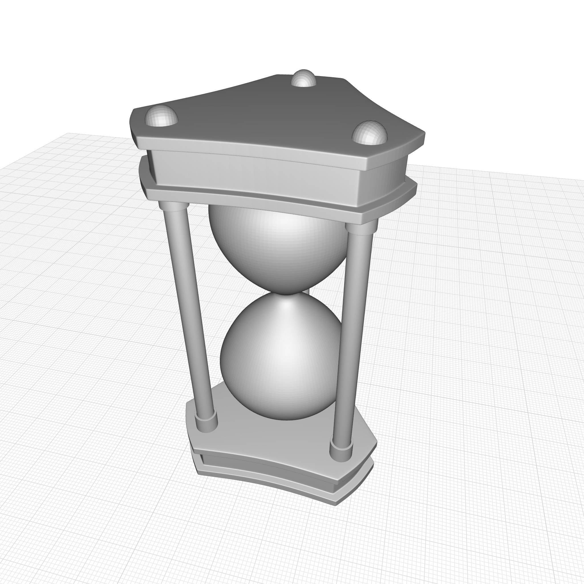 Sand Timer Hourglass 3D model_6