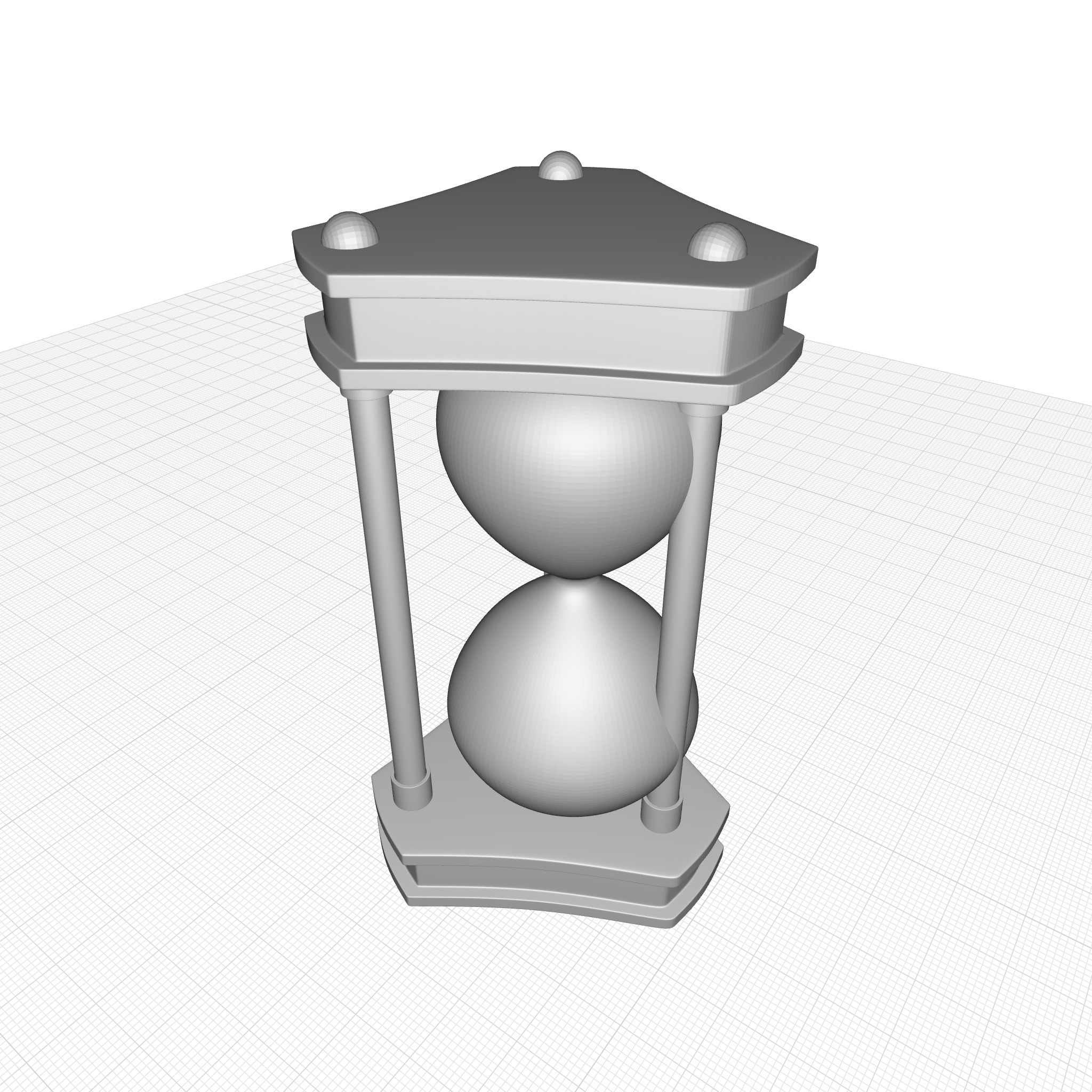 Sand Timer Hourglass 3D model_4