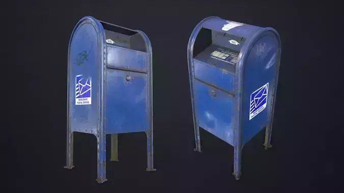Mailbox mail box Low-poly 3D model