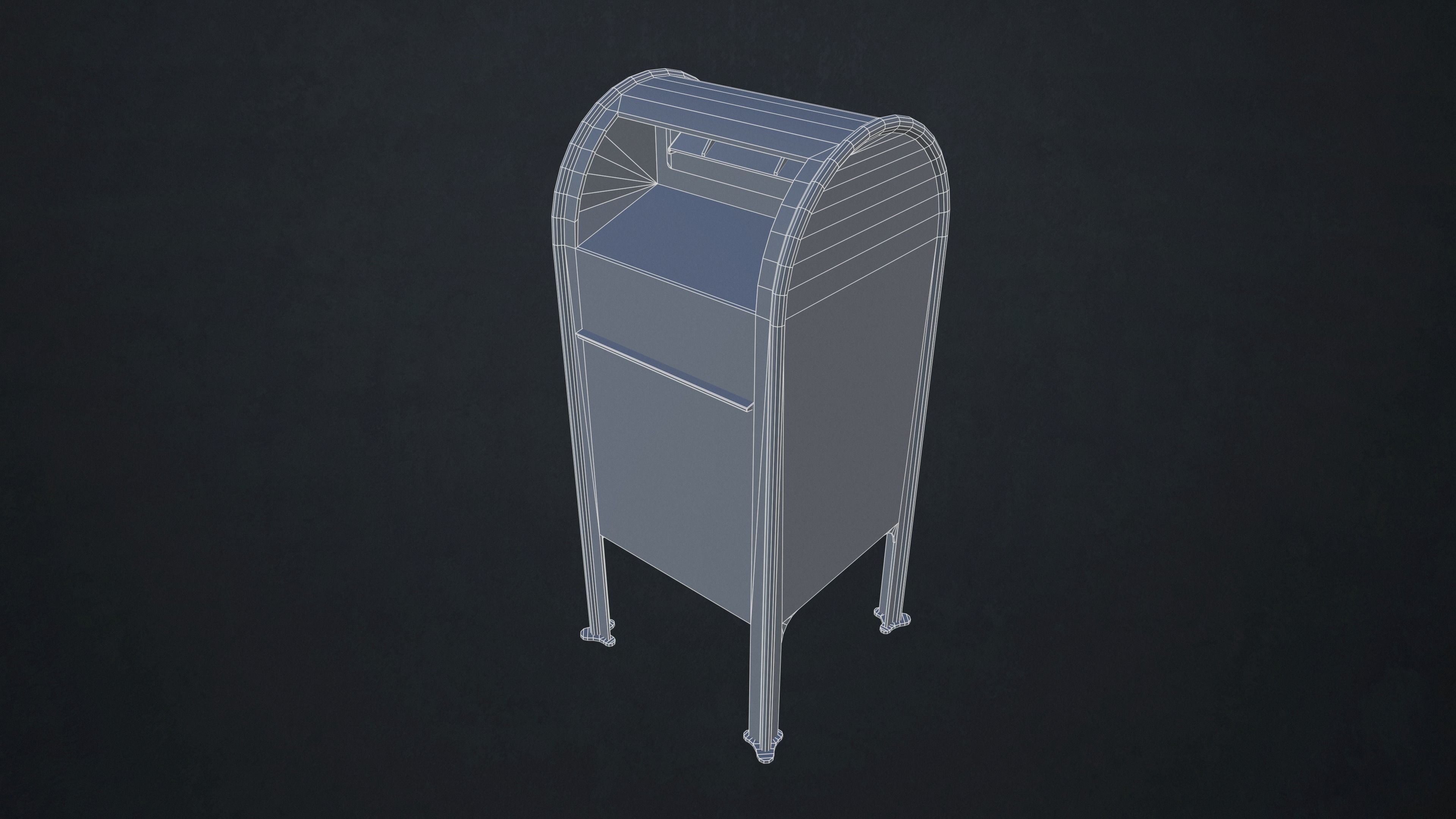 Mailbox mail box Low-poly 3D model_12