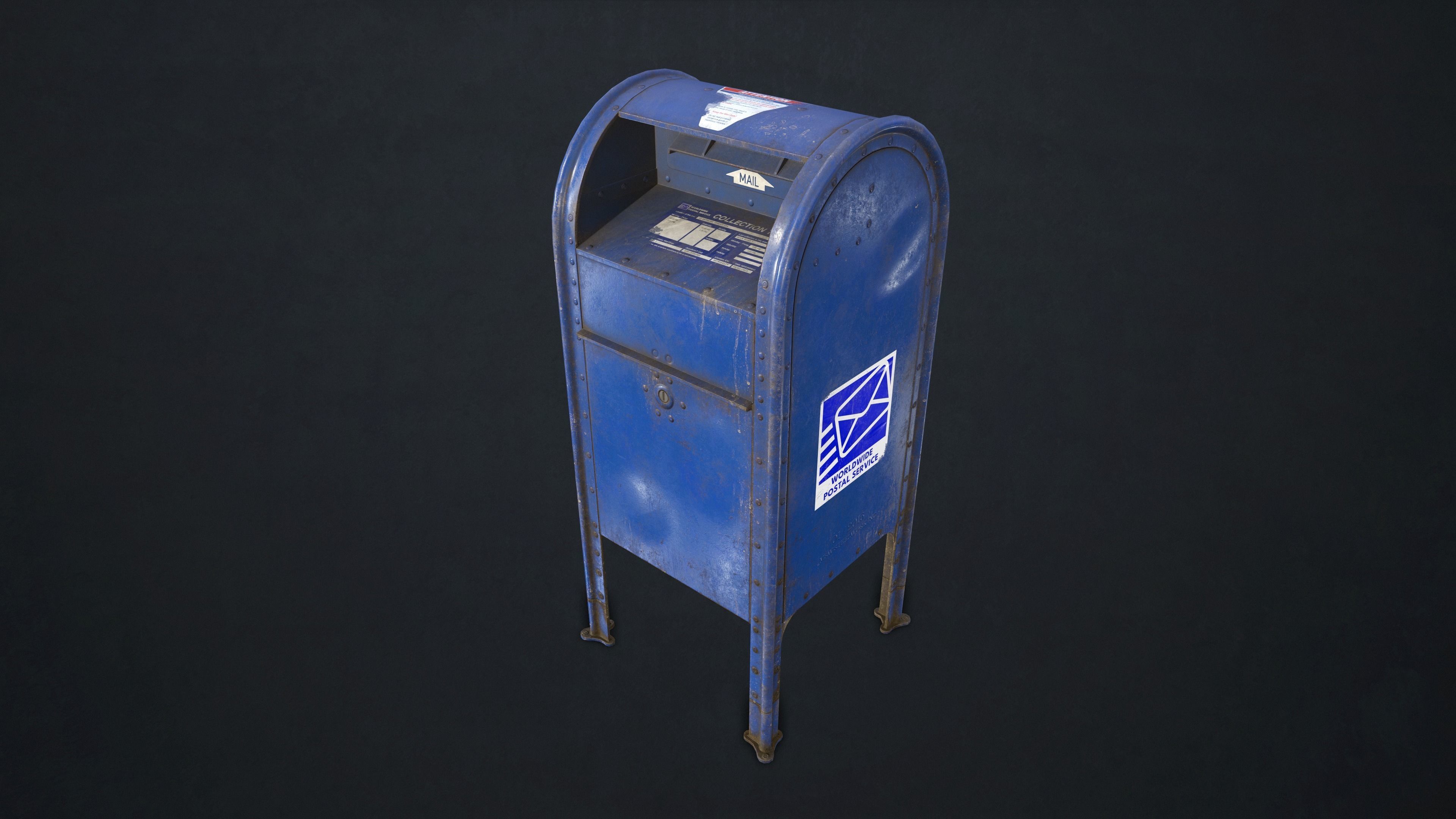 Mailbox mail box Low-poly 3D model_3