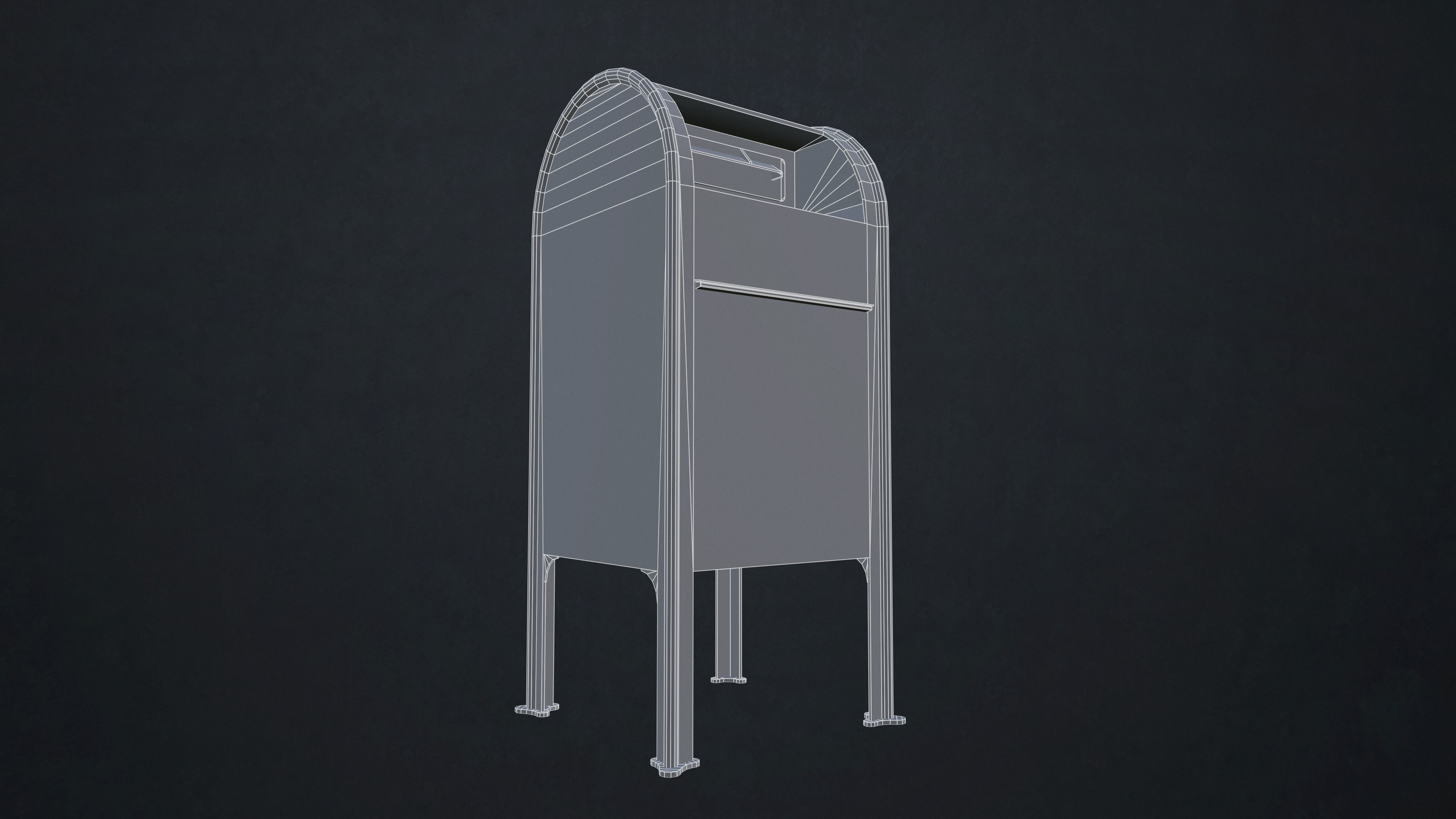 Mailbox mail box Low-poly 3D model_11
