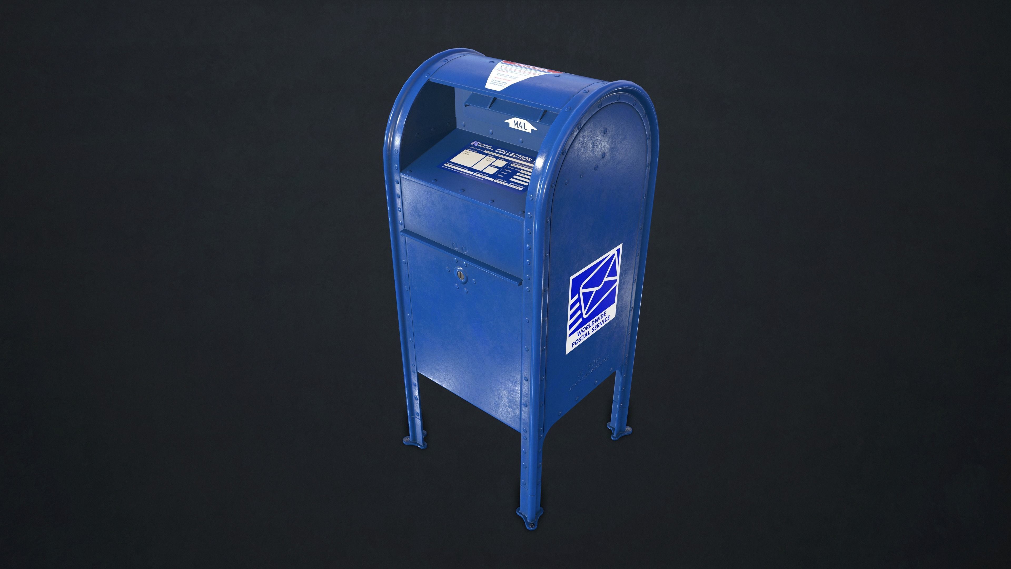 Mailbox mail box Low-poly 3D model_8