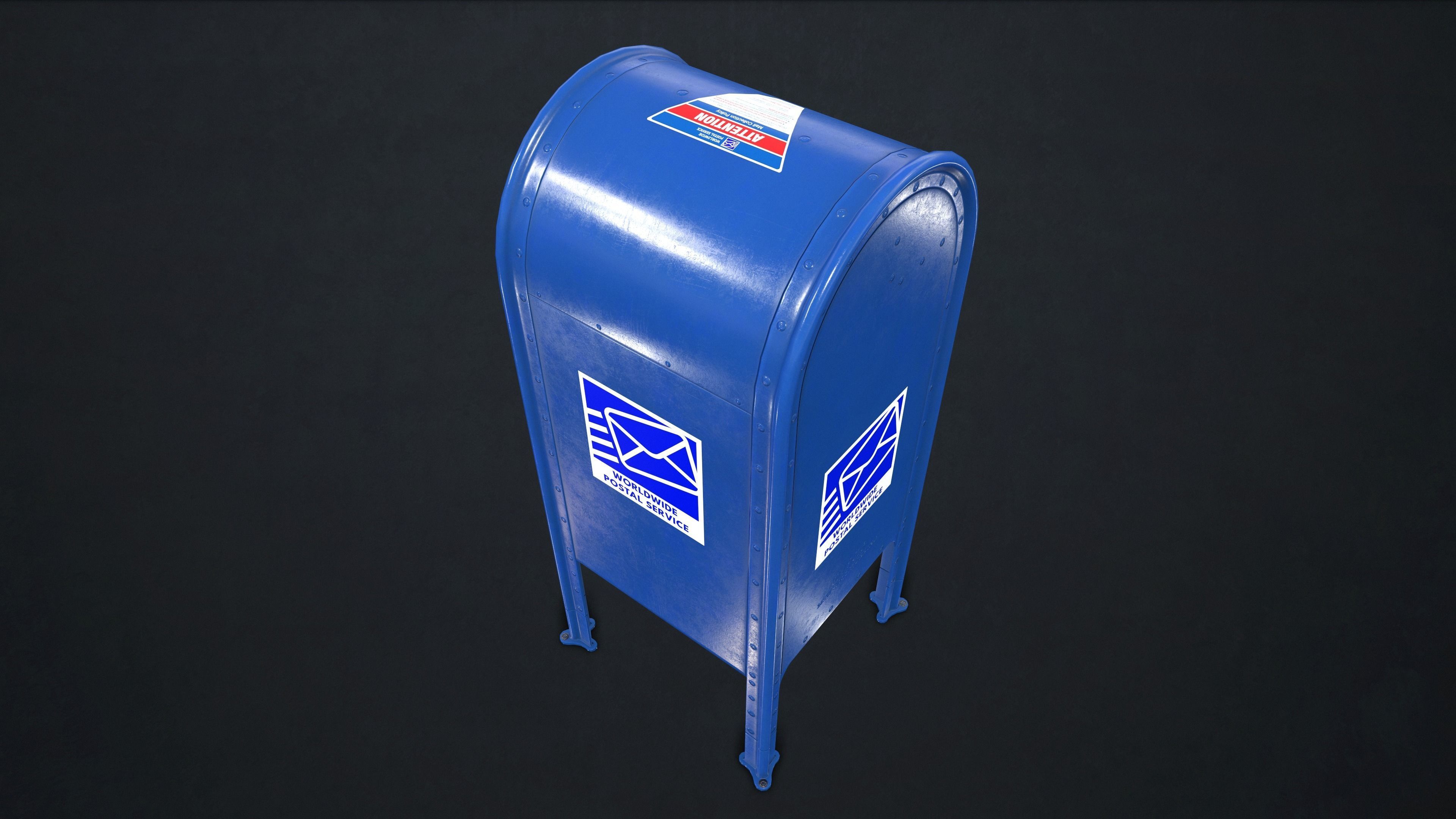 Mailbox mail box Low-poly 3D model_10