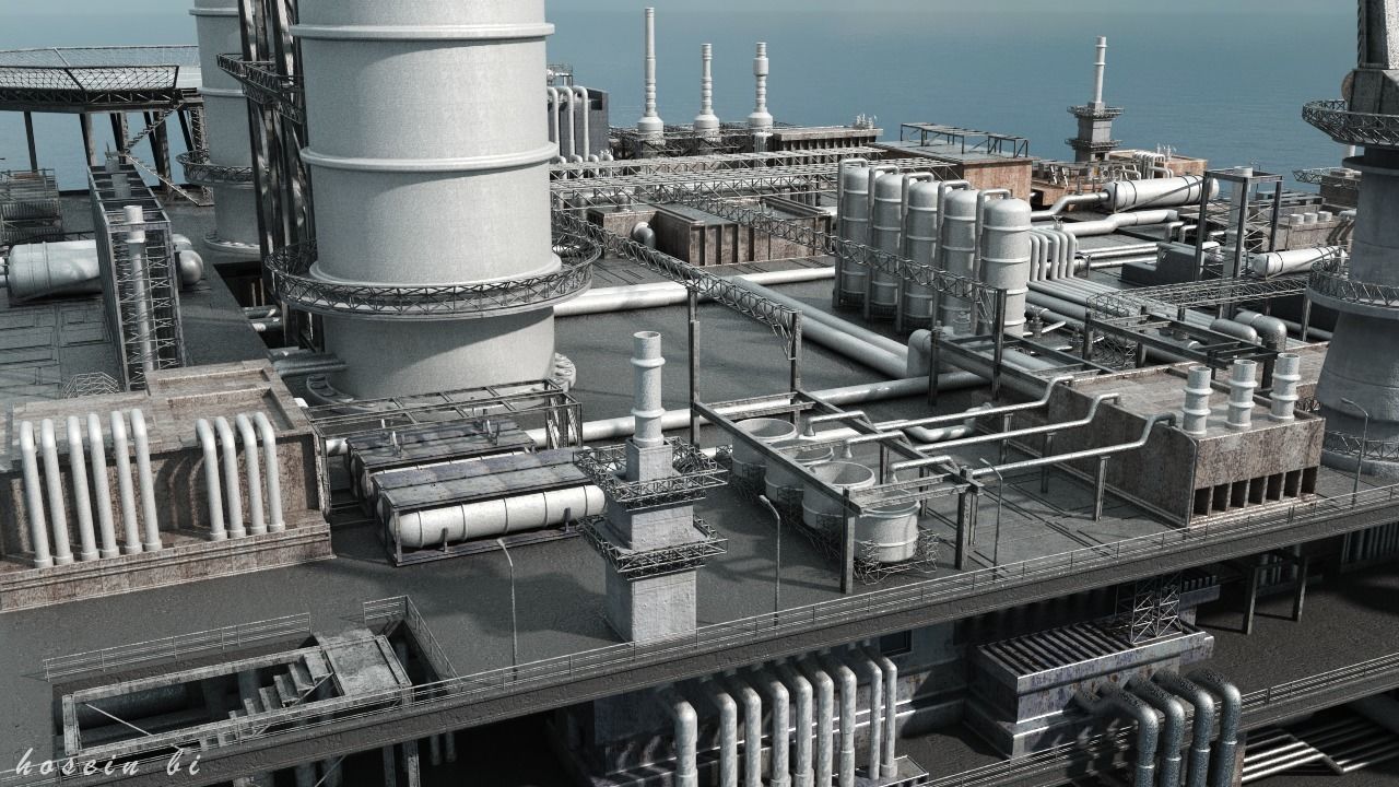 oil platform 3D model_2