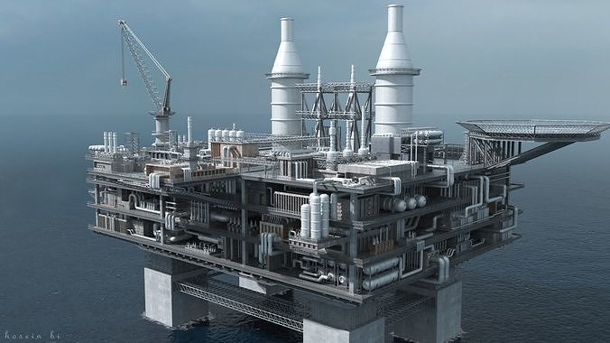 oil platform 3D model