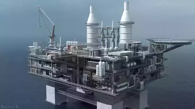 oil platform 3D model