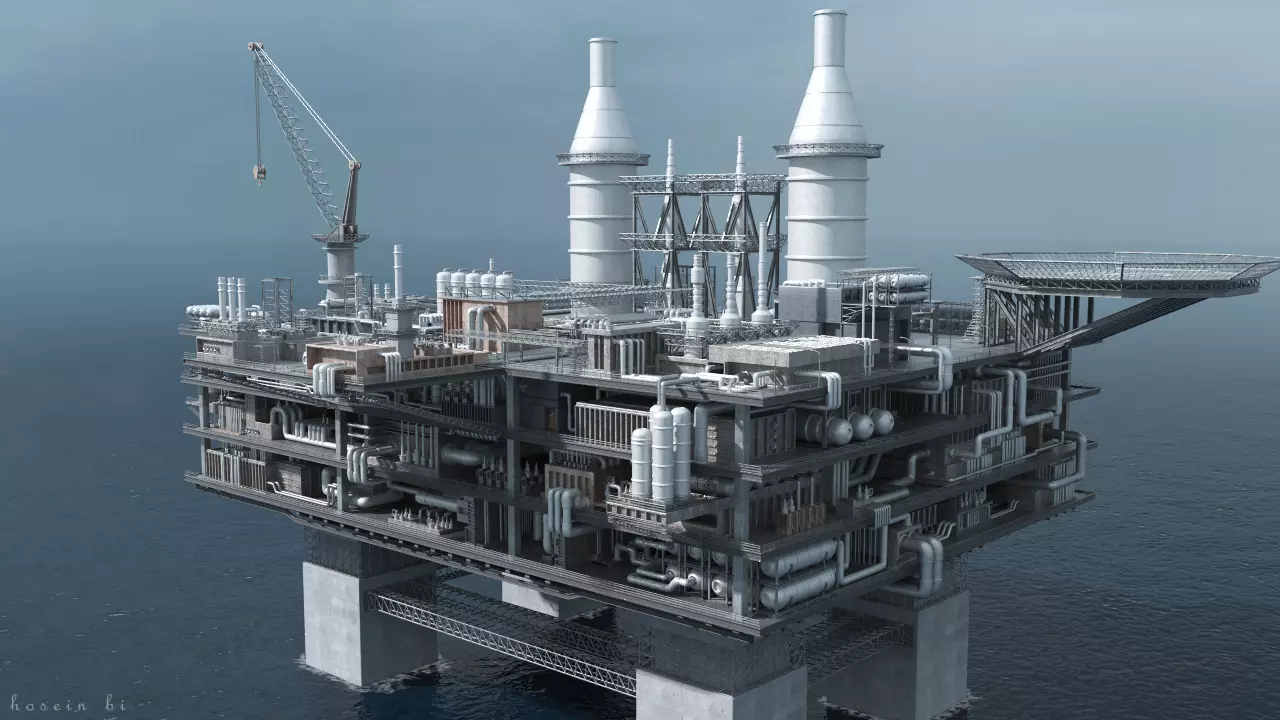 oil platform 3D model_0