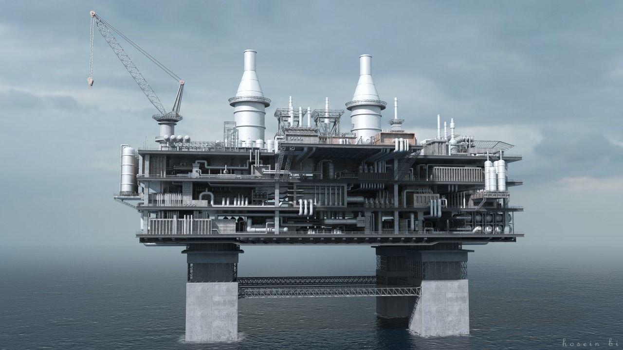 oil platform 3D model_4