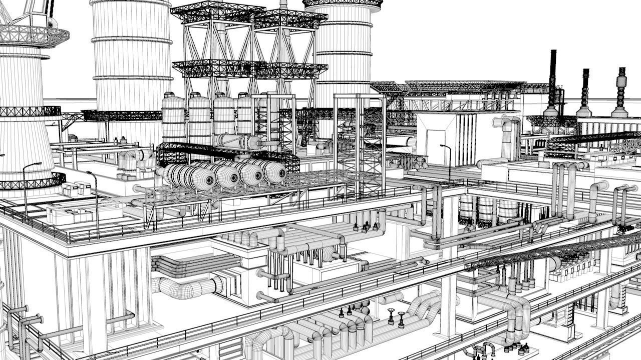 oil platform 3D model_7