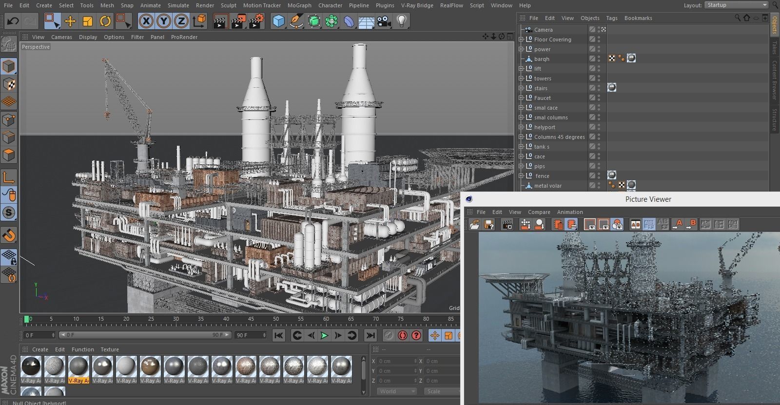 oil platform 3D model_8