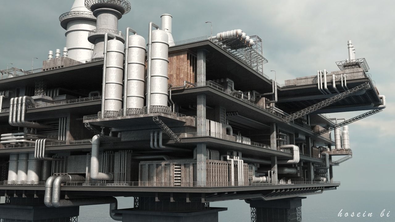 oil platform 3D model_6