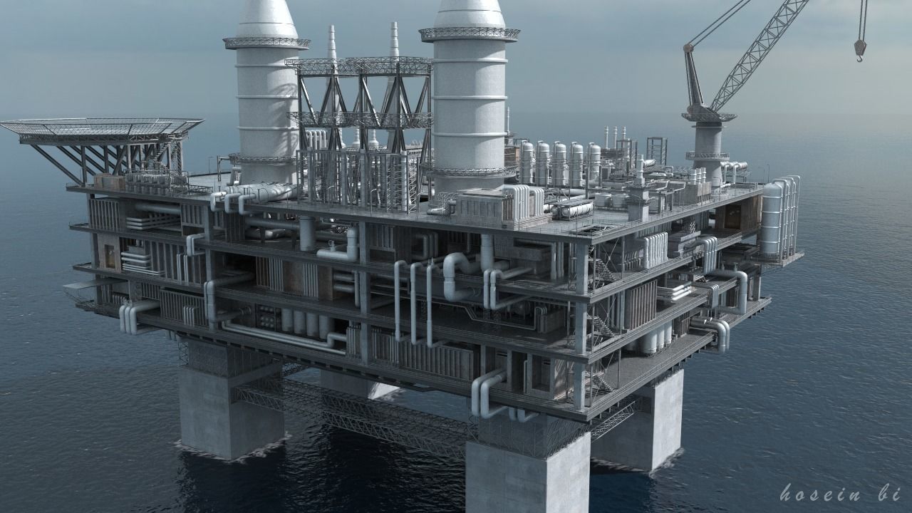 oil platform 3D model_5