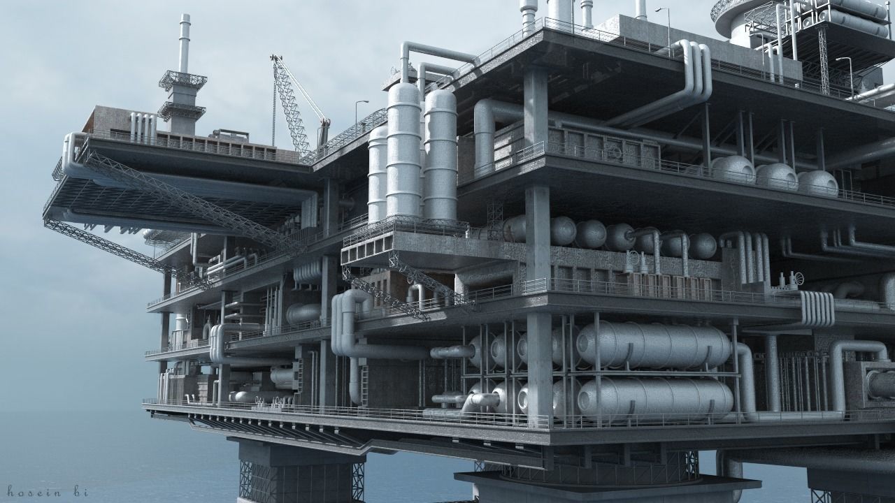 oil platform 3D model_1