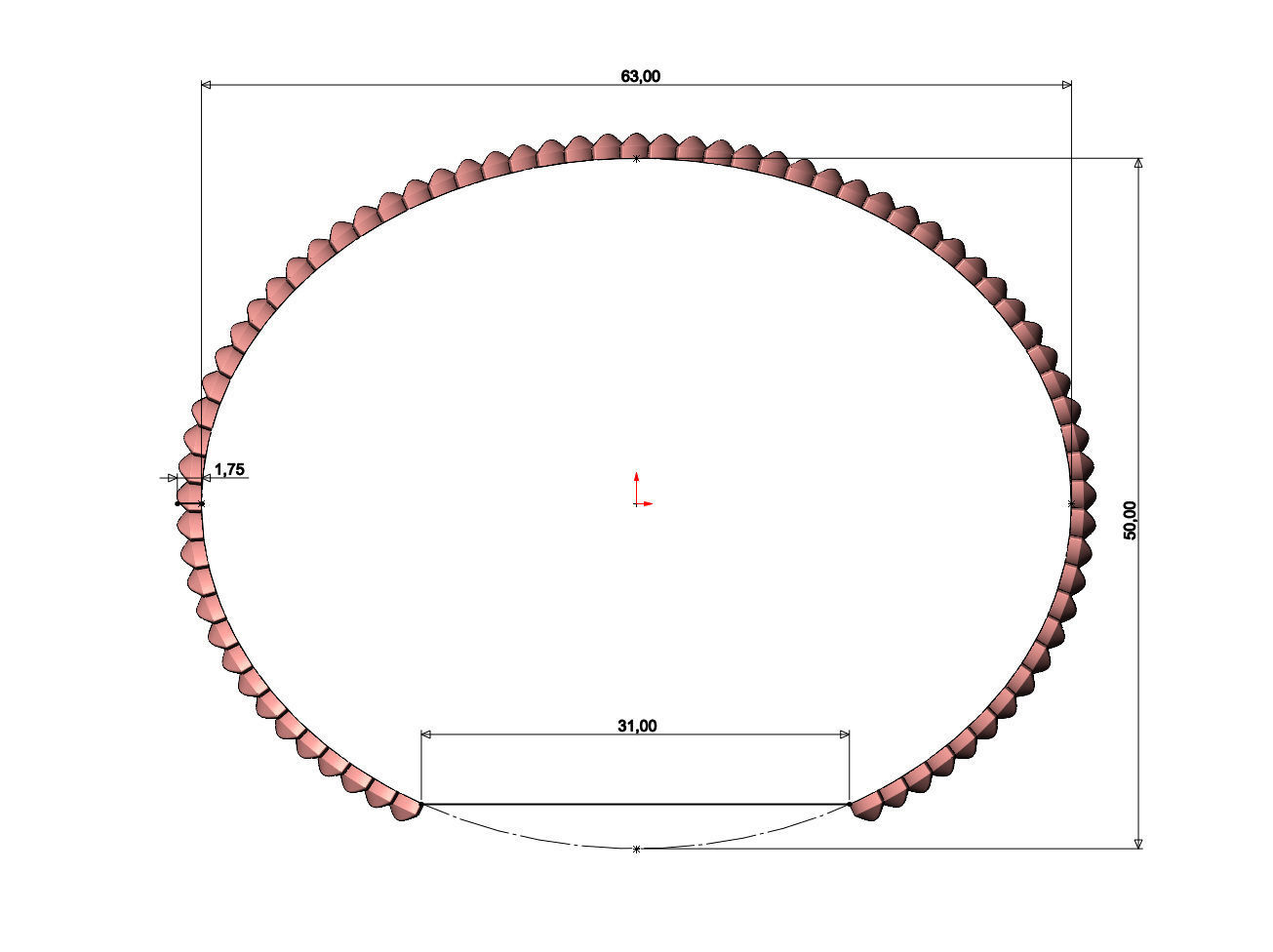 Tilted wheat leaf pattern cuff bracelet 3D print model_7