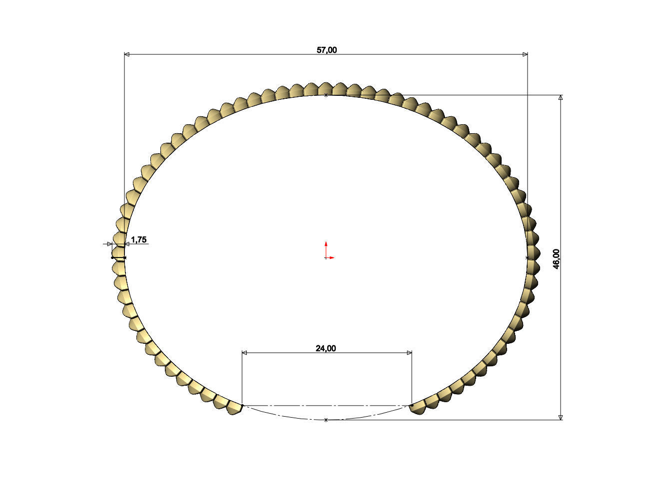 Tilted wheat leaf pattern cuff bracelet 3D print model_6
