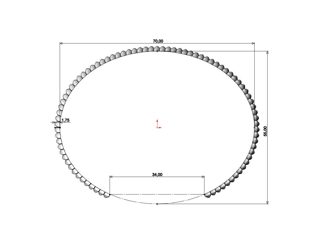 Tilted wheat leaf pattern cuff bracelet 3D print model_8