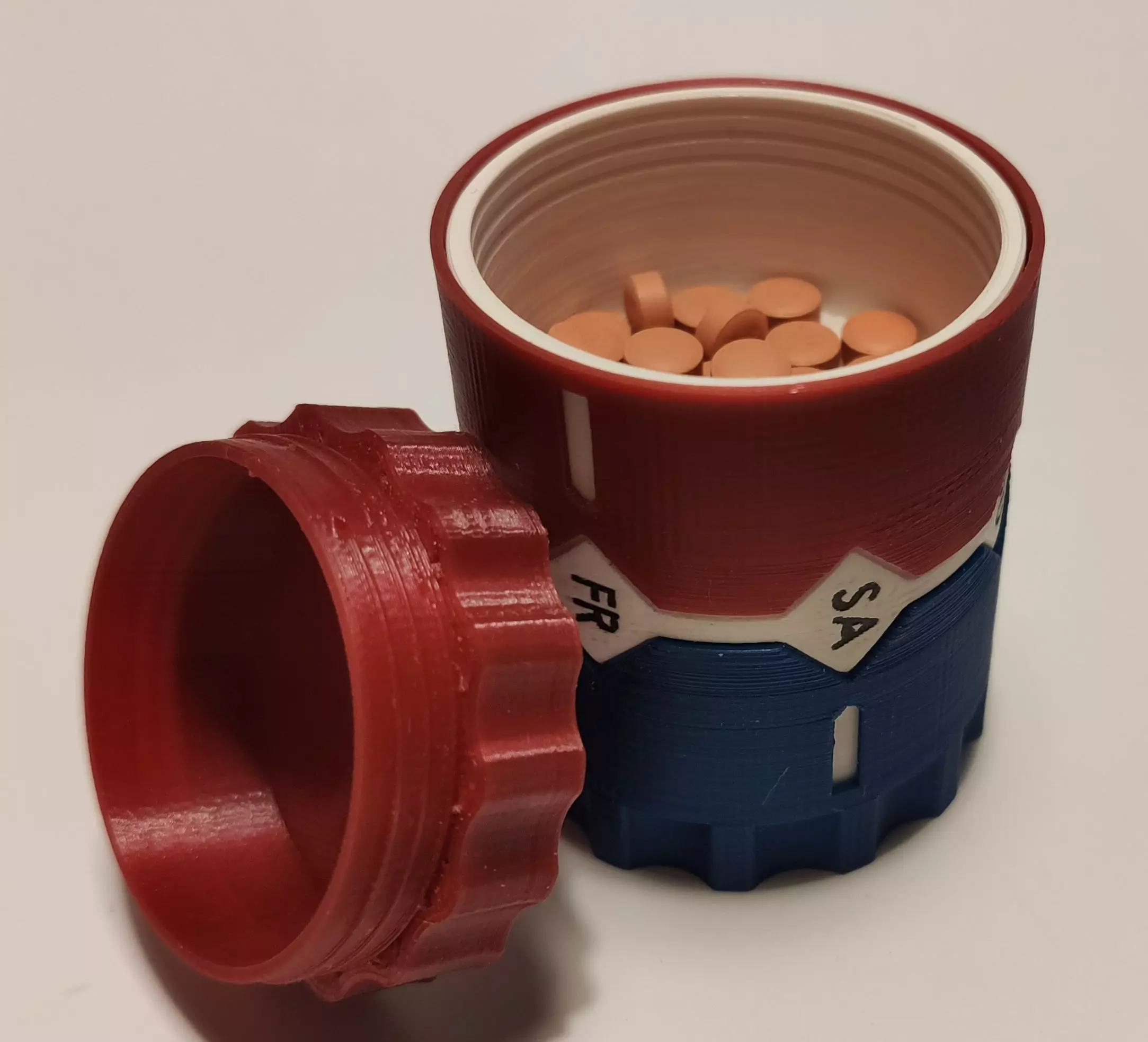 pill case organizer bottle dispenser pill box 3D print model