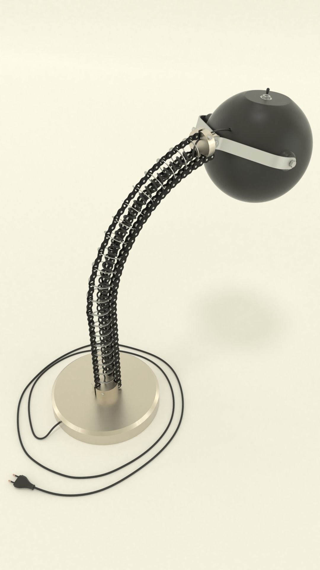 Industrial desk lamp 3D model_1