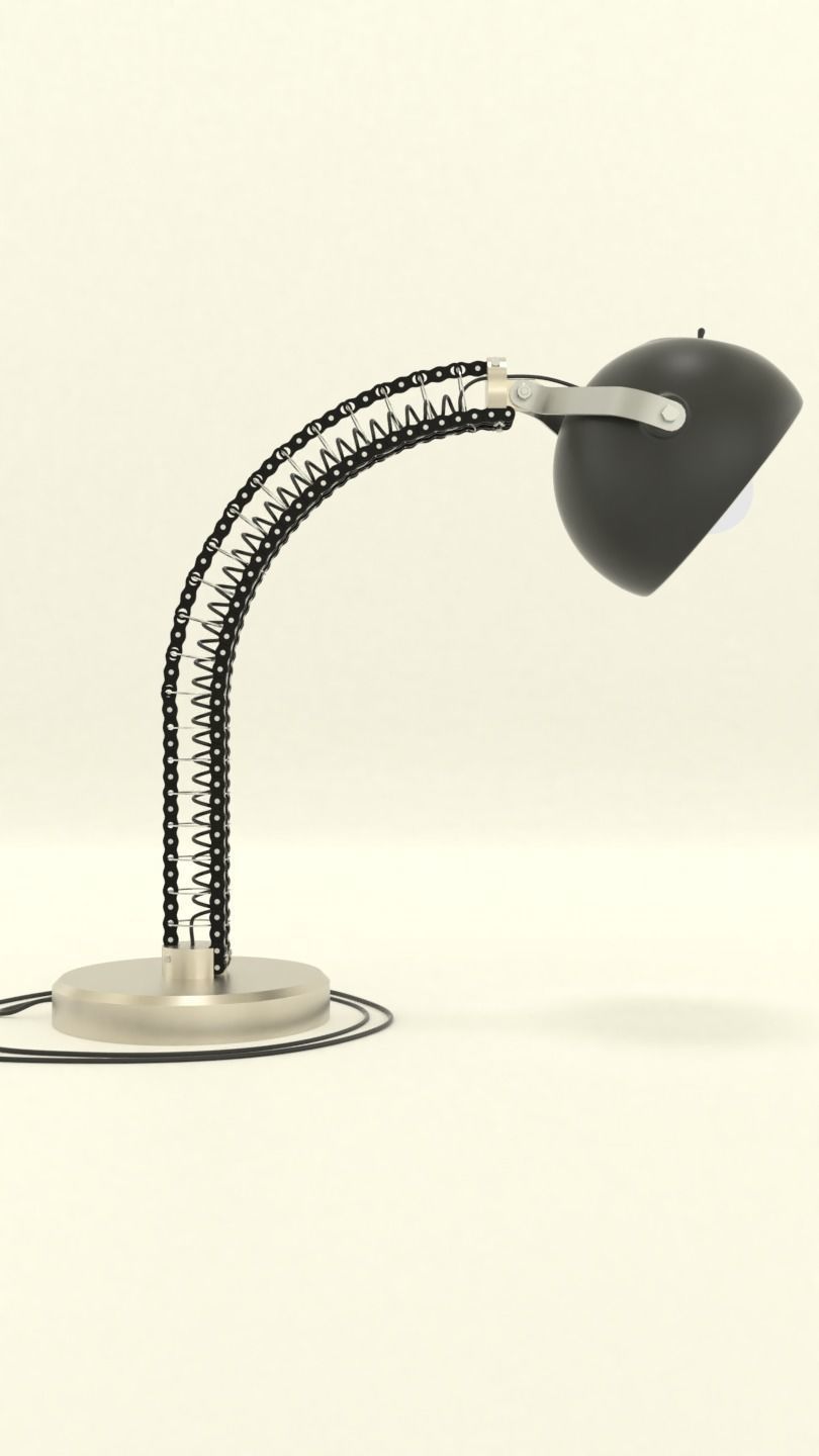 Industrial desk lamp 3D model_7