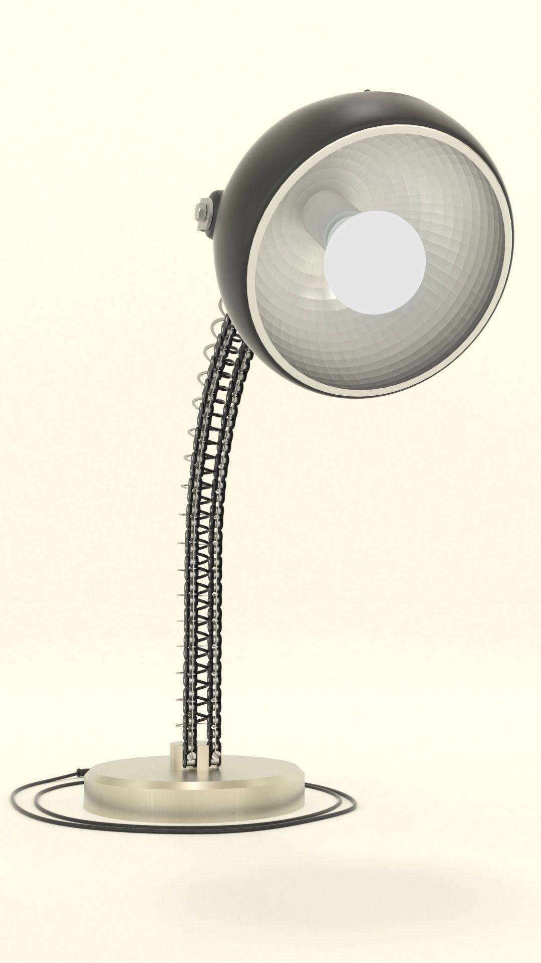Industrial desk lamp 3D model_2