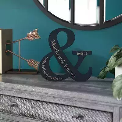 Black Lanza Happy Couple Personalized Letter Blocks Free 3D model