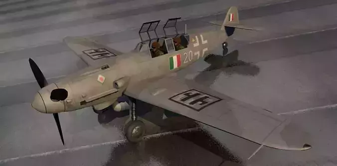 Messerschmitt Bf-109 G-12 3D model