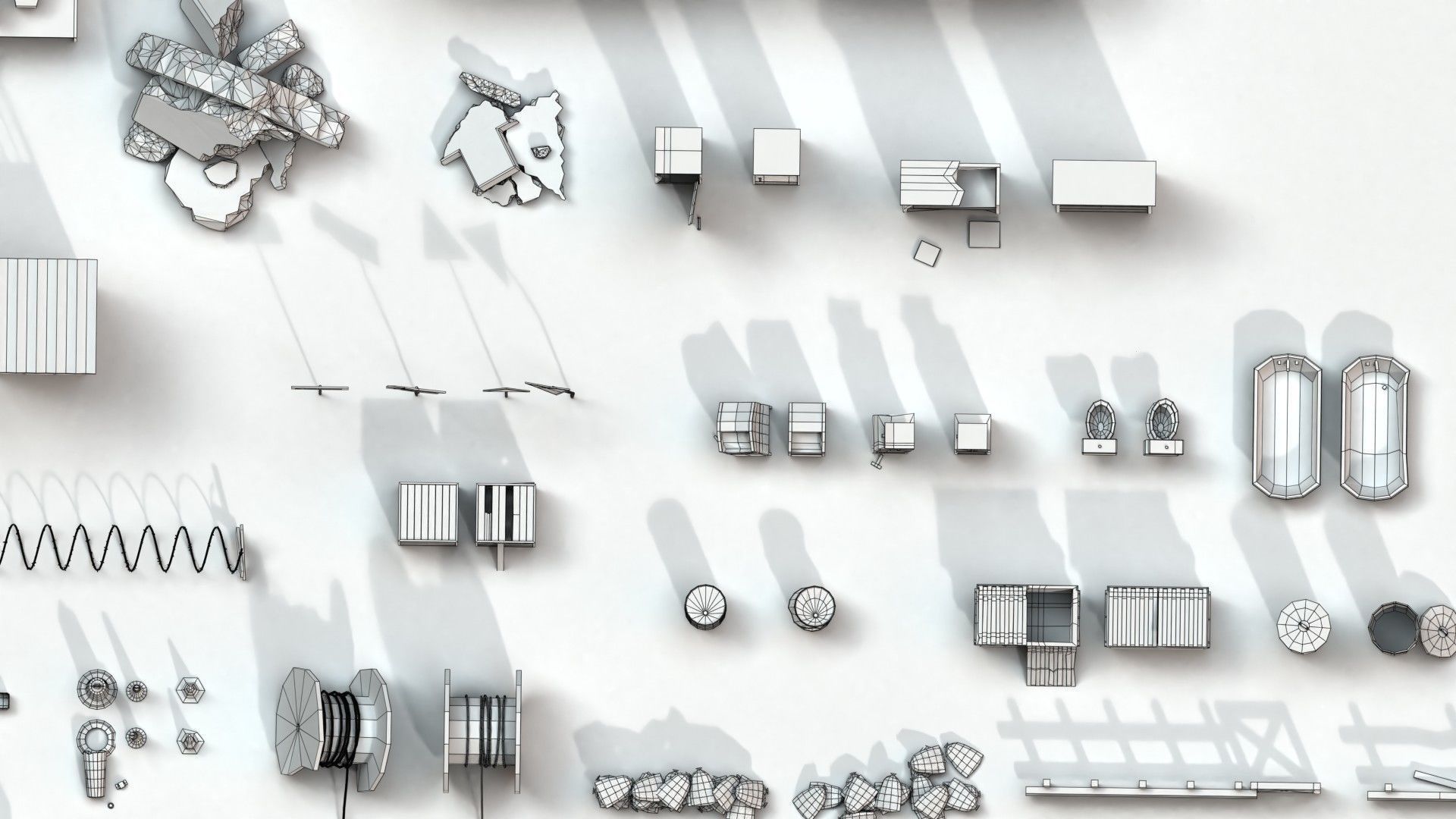 Post Apocalyptic Props Pack Low-poly 3D model_17