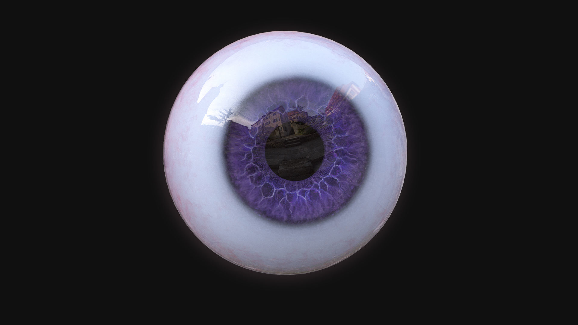Rigged Eye 6 colors Low-poly 3D model_17