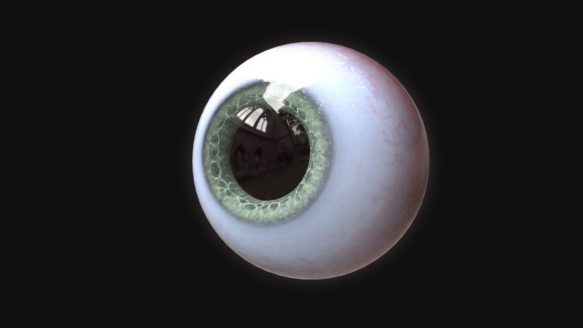 Rigged Eye 6 colors Low-poly 3D model_12