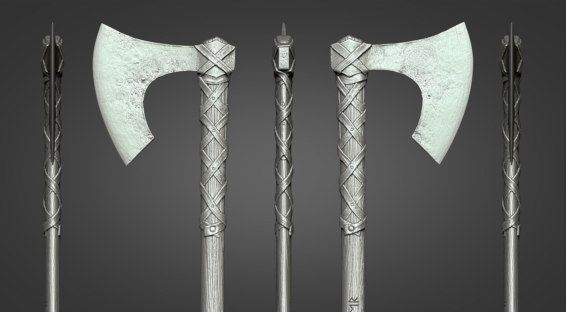 Viking axe - DeathBringer  3D print model_4