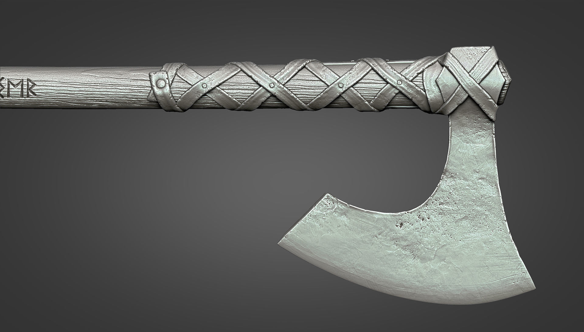 Viking axe - DeathBringer  3D print model_1