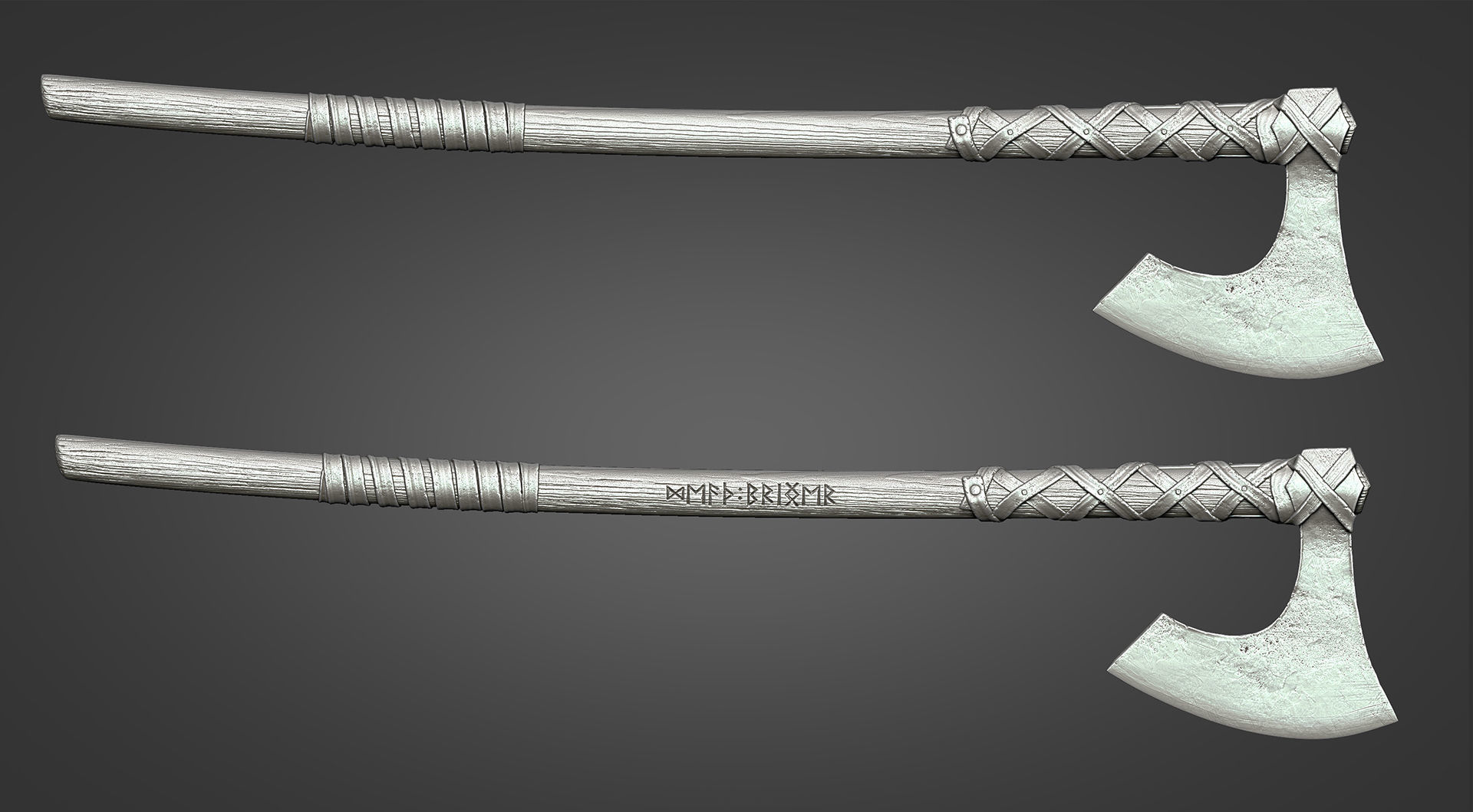 Viking axe - DeathBringer  3D print model_3