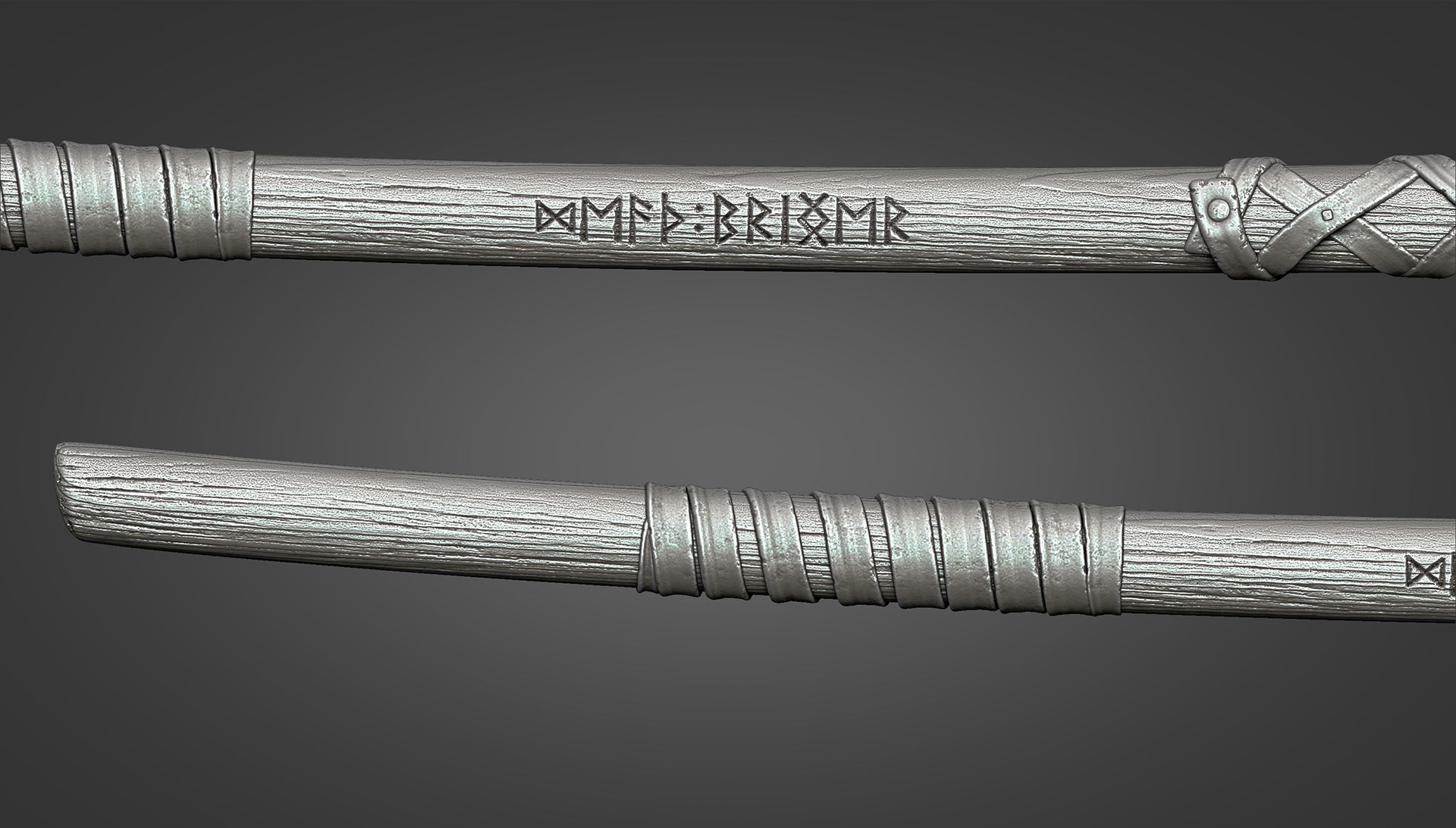 Viking axe - DeathBringer  3D print model_2