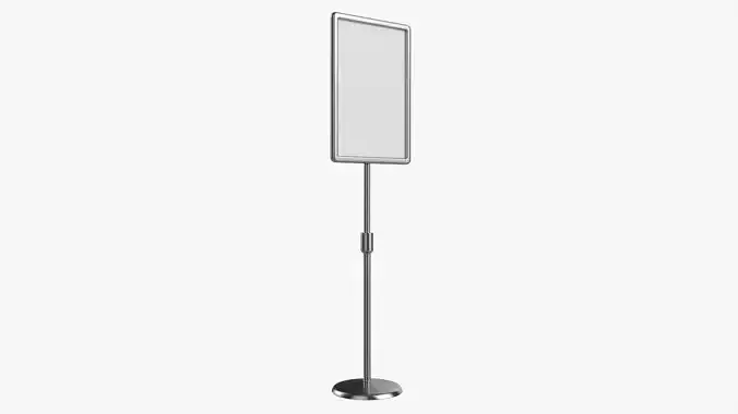 Floor standing display menu mockup