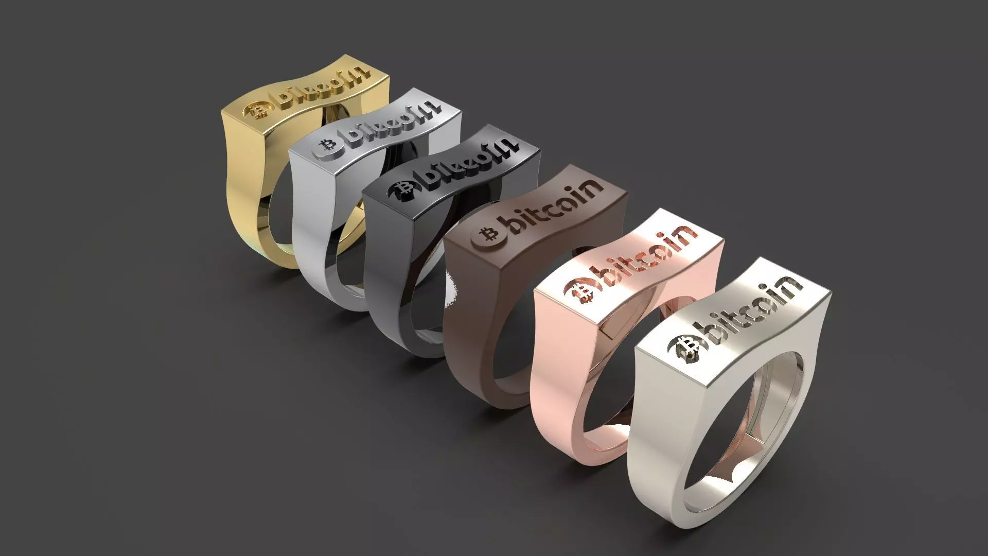 Ring-Ryan-Bitcoin gold ring 3D print model