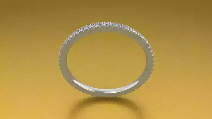 Thin Style Infinity Diamond Band Ring SIze 7 Diamond Size 1MM 3D print model