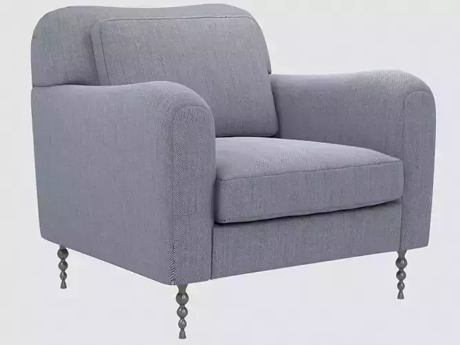 HILLCREST lounge armchair by kelly wearstler Low-poly 3D model