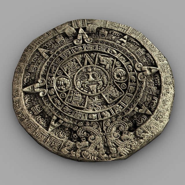Maya Calendar Low-poly 3D model_1