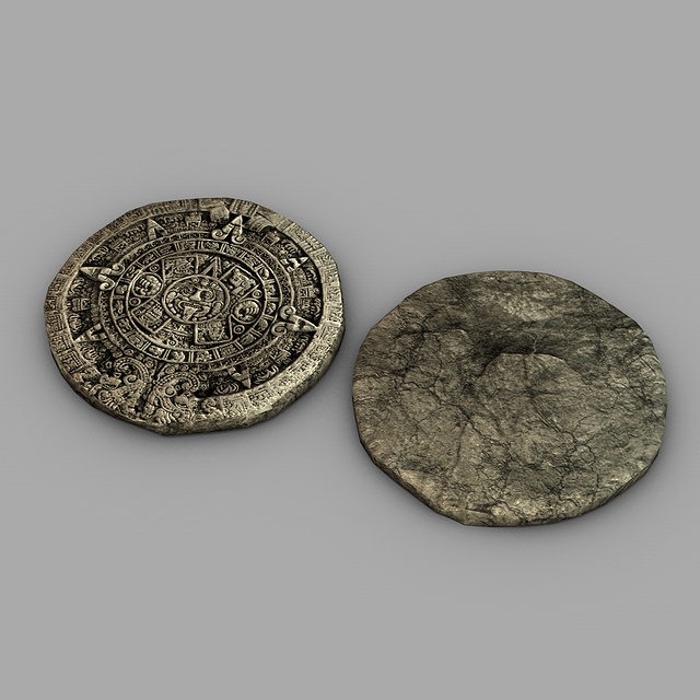 Maya Calendar Low-poly 3D model_3