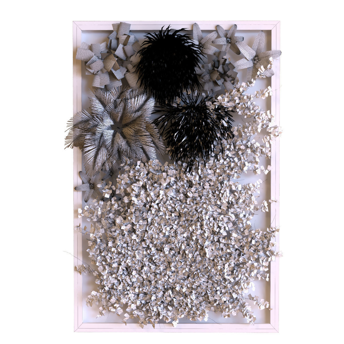 green wall set 042 Low-poly 3D model_6