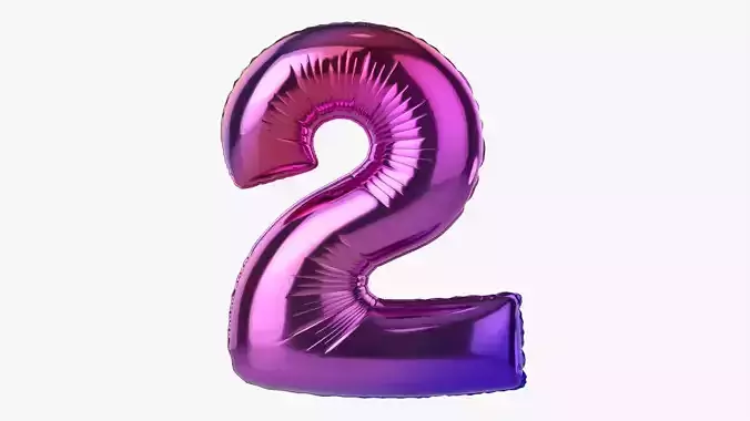 Foil balloon number two 2