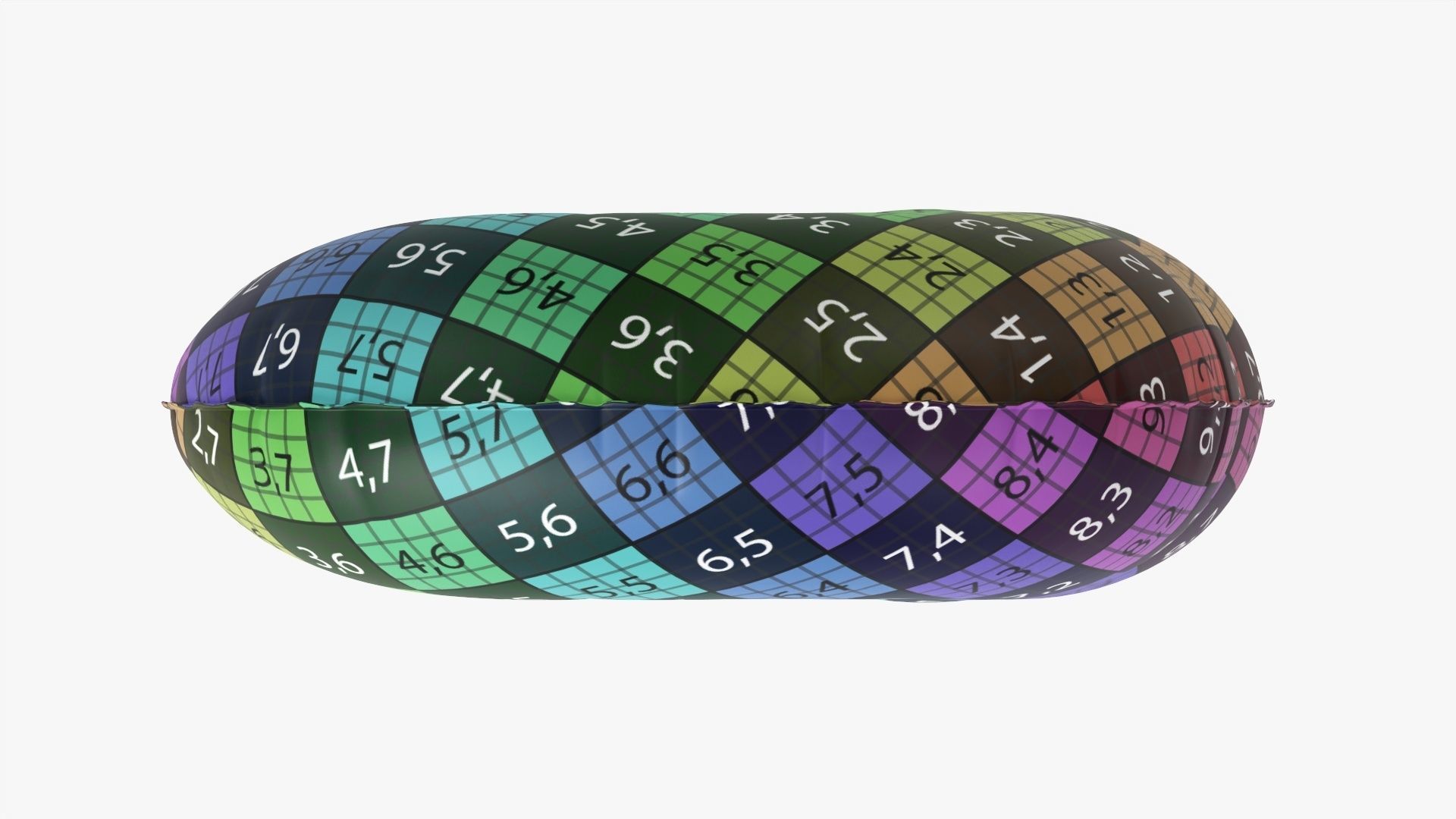 Foil balloon number three 3 3D model_17