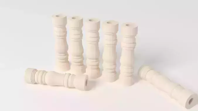 Railing pillar baluster 3d  Model  Free 3D model